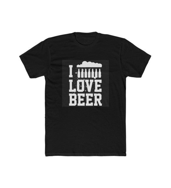 Men's Polyester Printed Round Neck Short Sleeve T-Shirt (Black)
