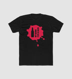 Men's Polyester Printed Round Neck Short Sleeve T-Shirt (Black)