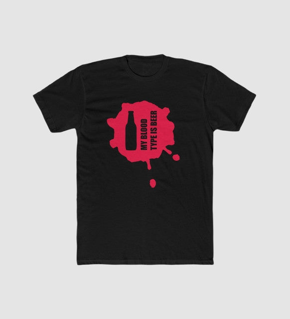 Men's Polyester Printed Round Neck Short Sleeve T-Shirt (Black)