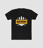 Men's Polyester Printed Round Neck Short Sleeve T-Shirt (Black)