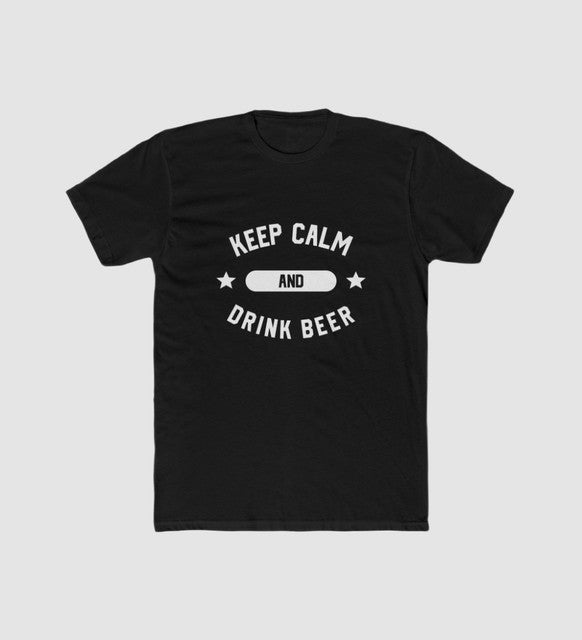 Men's Polyester Printed Round Neck Short Sleeve T-Shirt (Black)