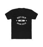 Men's Polyester Printed Round Neck Short Sleeve T-Shirt (Black)