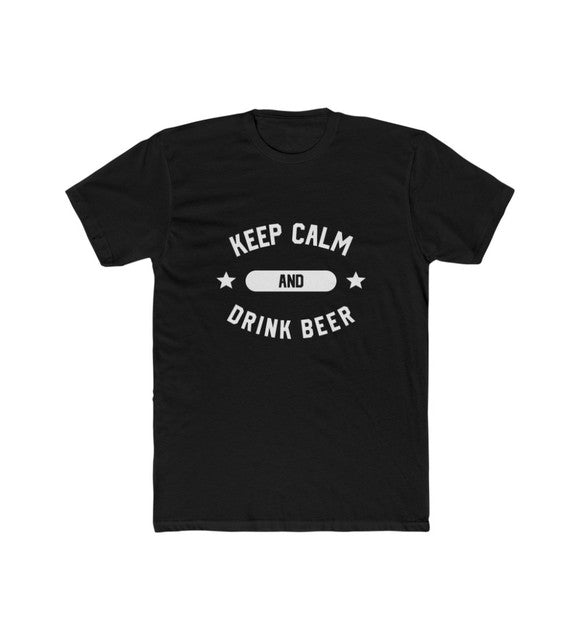 Men's Polyester Printed Round Neck Short Sleeve T-Shirt (Black)