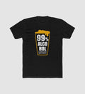 Men's Polyester Printed Round Neck Short Sleeve T-Shirt (Black)