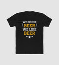 Men's Polyester Printed Round Neck Short Sleeve T-Shirt (Black)