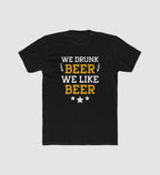 Men's Polyester Printed Round Neck Short Sleeve T-Shirt (Black)