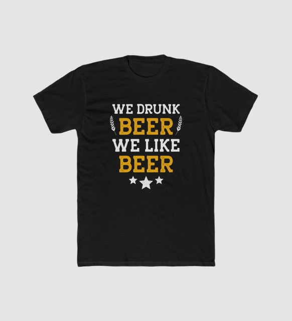 Men's Polyester Printed Round Neck Short Sleeve T-Shirt (Black)