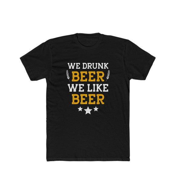 Men's Polyester Printed Round Neck Short Sleeve T-Shirt (Black)