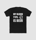 Men's Polyester Printed Round Neck Short Sleeve T-Shirt (Black)