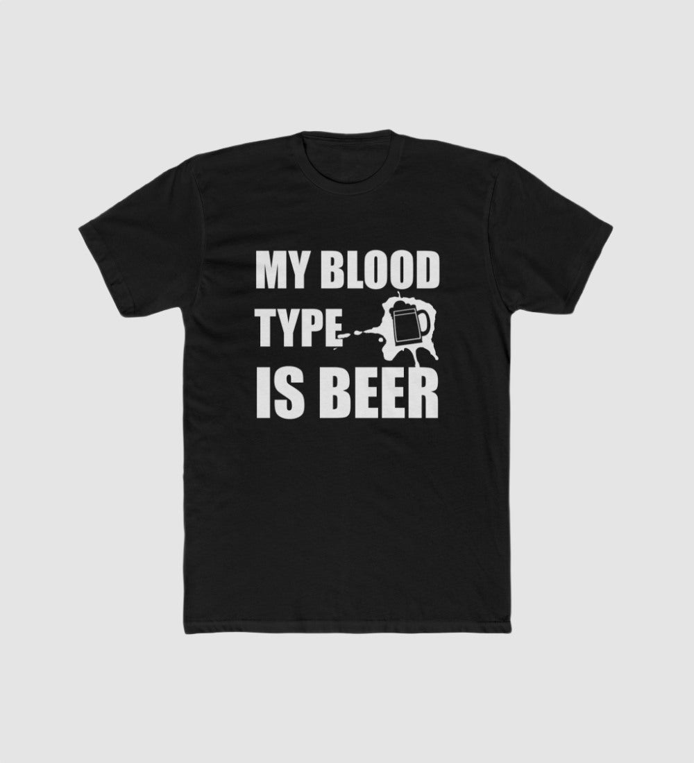 Men's Polyester Printed Round Neck Short Sleeve T-Shirt (Black)