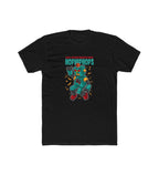 Men's Polyester Printed Round Neck Short Sleeve T-Shirt (Black)
