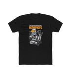 Men's Polyester Printed Round Neck Short Sleeve T-Shirt (Black)