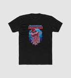 Men's Polyester Printed Round Neck Short Sleeve T-Shirt (Black)