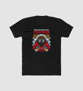 Men's Polyester Printed Round Neck Short Sleeve T-Shirt (Black)