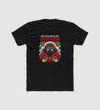 Men's Polyester Printed Round Neck Short Sleeve T-Shirt (Black)