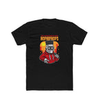 Men's Polyester Printed Round Neck Short Sleeve T-Shirt (Black)