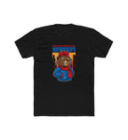 Men's Polyester Printed Round Neck Short Sleeve T-Shirt (Black)