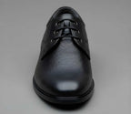 Men's Synthetic Leather Solid Lace-Up Formal Shoes (Black)