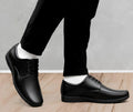 Men's Synthetic Leather Solid Lace-Up Formal Shoes (Black)