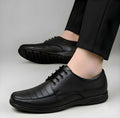 Men's Synthetic Leather Solid Lace-Up Formal Shoes (Black)