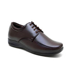 Men's Synthetic Leather Solid Lace-Up Formal Shoes (Brown)