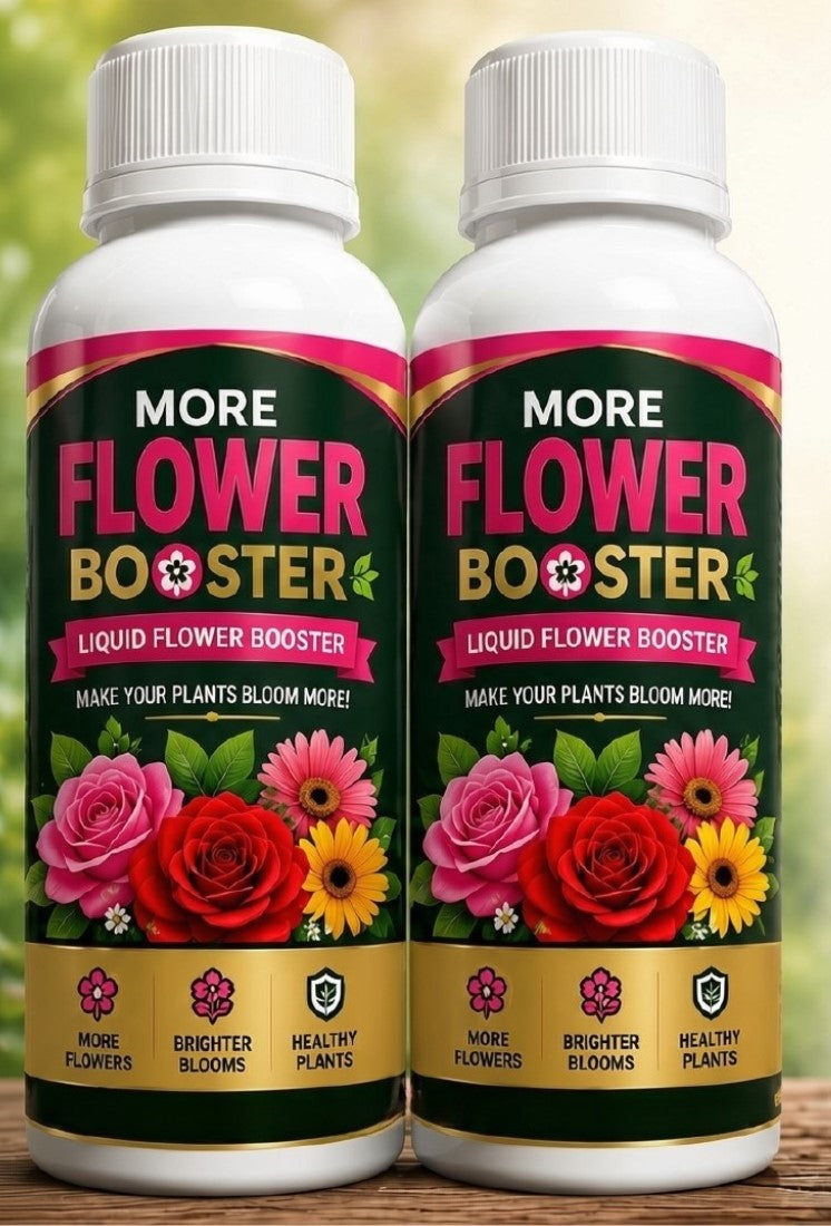 Pack of 2 Flower Growth Booster Liquid Fertilizer Bottles - 100 ML