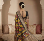 Women's Art Silk Kalamkari Printed Saree With Unstitched Blouse - 5.5 Mtr (Multicolor)