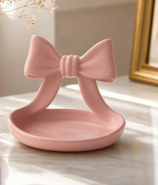Plastic Bow Jewellery Modern Tray (Pink)
