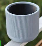 Plastic Self-Watering Plant Pot With a Narrow Design (Grey)