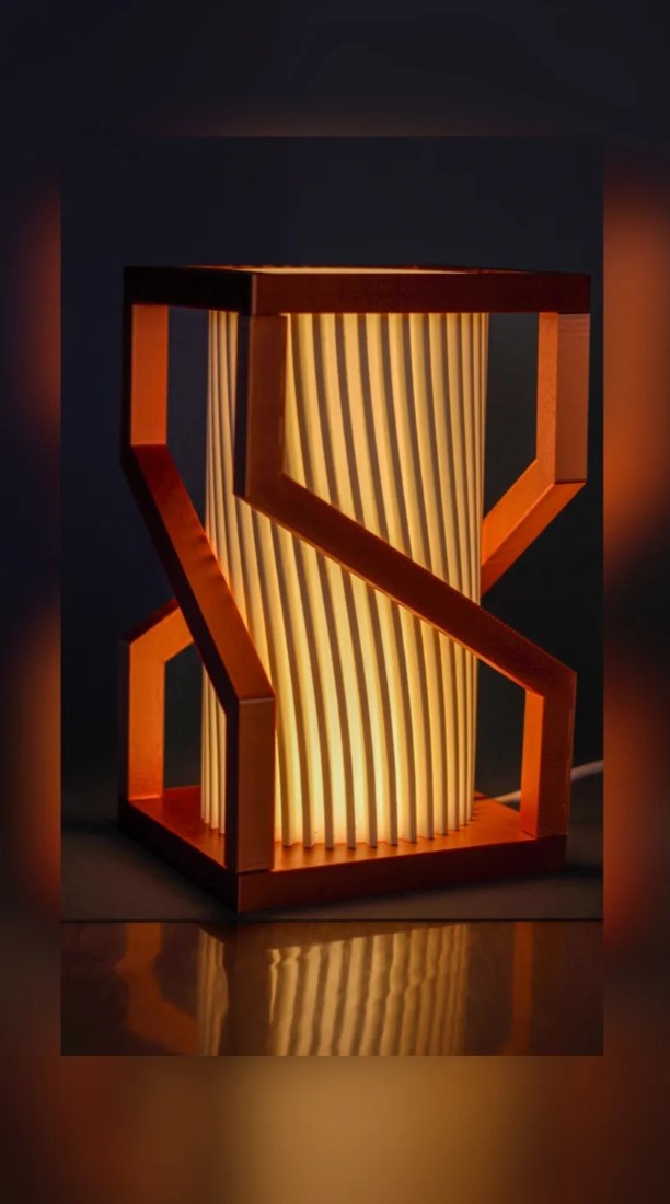 Plastic Modern Copper LED Lamp (Multicolor)