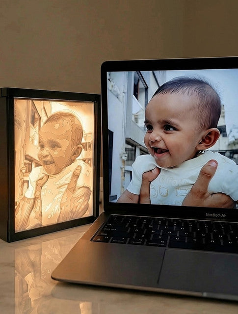 Plastic Lithophane LED Picture Frame (Black)