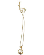 Generic Women's Pack of 2 Brass Gold Plated Circular Swirl CZ Pendant Necklace (Gold)-PID68271