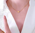 Generic Women's Pack of 2 Brass Gold Plated Simple Heart Pendant Necklace (Gold)-PID68276