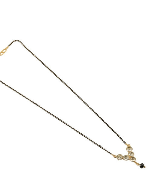 Women's Brass Gold Plated Multi-Crystal Mangalsutra (Multicolor)-PID68278
