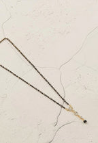 Generic Women's Brass Gold Plated Cascading Crystal Mangalsutra (Multicolor)-PID68284