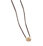 Generic Women's Brass Gold Plated Sunburst Floral Mangalsutra (Multicolor)-PID68301