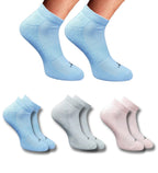 Pack of 3 Unisex Bamboo Blend Solid Low Cut Socks (Multicolor)