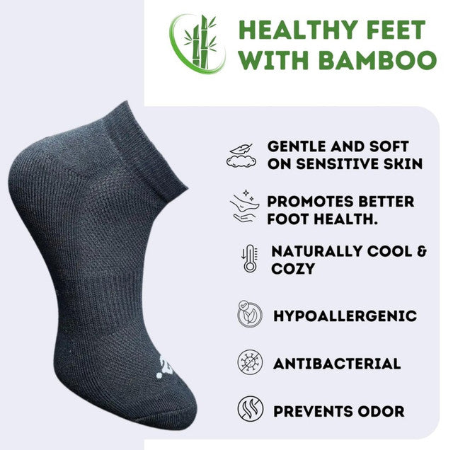 Pack of 3 Unisex Bamboo Blend Solid Low Cut Socks (Multicolor)