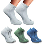 Pack of 3 Unisex Bamboo Blend Solid Low Cut Socks (Multicolor)