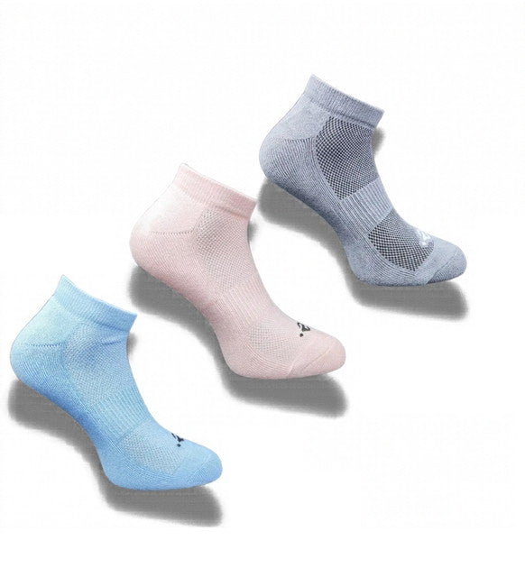 Pack of 3 Unisex Bamboo Blend Solid Low Cut Socks (Multicolor)