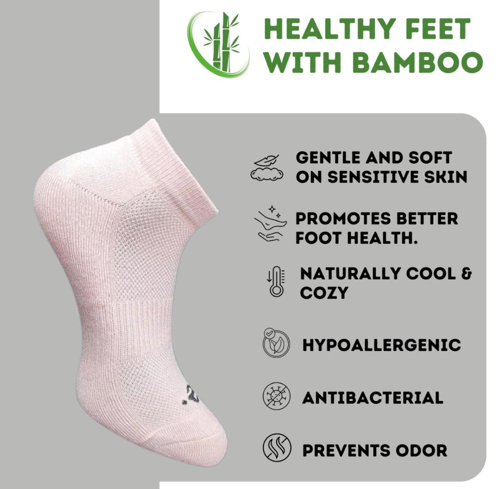 Pack of 3 Unisex Bamboo Blend Solid Low Cut Socks (Multicolor)