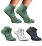 Pack of 3 Unisex Bamboo Blend Solid Low Cut Socks (Multicolor)