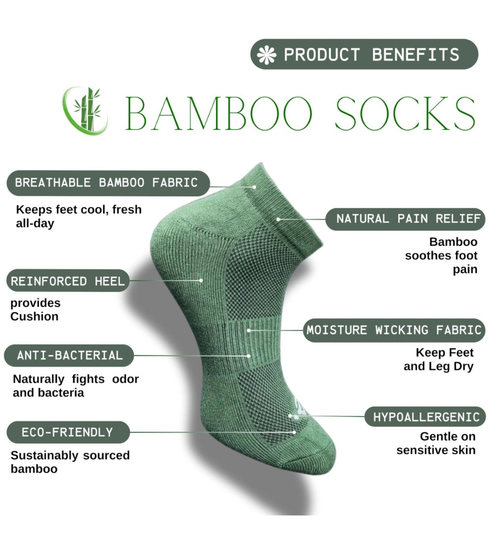 Pack of 3 Unisex Bamboo Blend Solid Low Cut Socks (Multicolor)