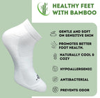 Pack of 3 Unisex Bamboo Blend Solid Low Cut Socks (Multicolor)