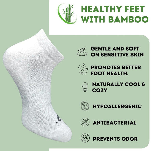 Pack of 3 Unisex Bamboo Blend Solid Low Cut Socks (Multicolor)