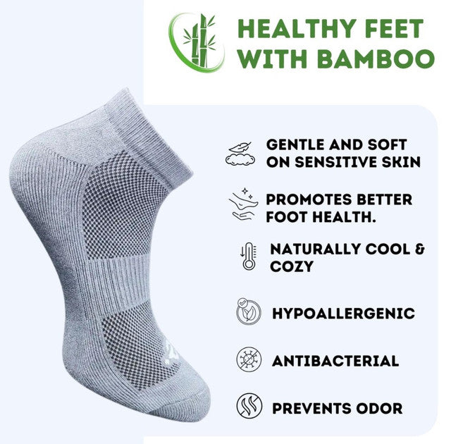 Pack of 3 Unisex Bamboo Blend Solid Low Cut Socks (Multicolor)