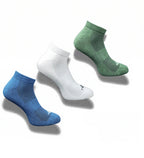 Pack of 3 Unisex Bamboo Blend Solid Low Cut Socks (Multicolor)