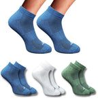 Pack of 3 Unisex Bamboo Blend Solid Low Cut Socks (Multicolor)