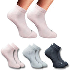 Pack of 3 Unisex Bamboo Blend Solid Low Cut Socks (Multicolor)