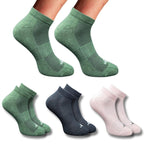 Pack of 3 Unisex Bamboo Blend Solid Low Cut Socks (Multicolor)